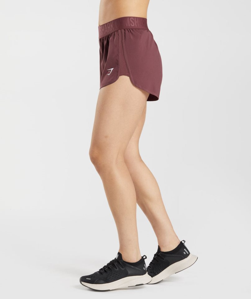 Women's Gymshark Training Loose Fit Shorts Dark Brown | CA 7318NA